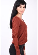 Women Cardigan Selected Slfstinna Knit Deep V Smoked Paprika